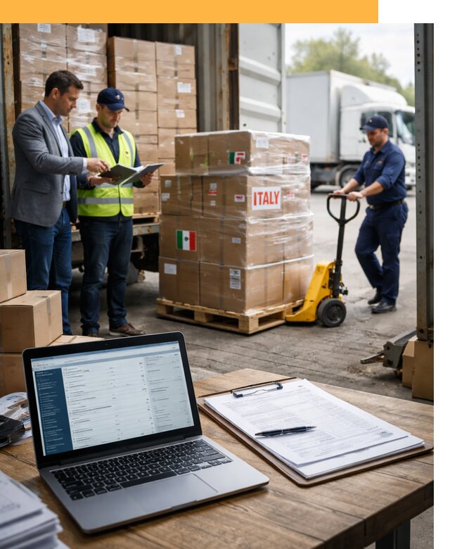 Доставка грузов из Италии: морские и авиаперевозки от 18367